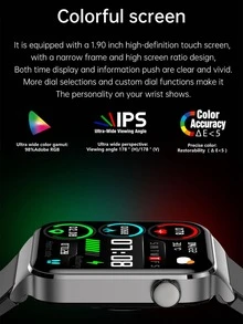 1pc Black TPU Strap Sporty Water Resistant Heart Rate Monitoring Calorie Counter Sleep Tracking Square Dial Smart Watch, Compatible With iOS & Android - Black - View 2