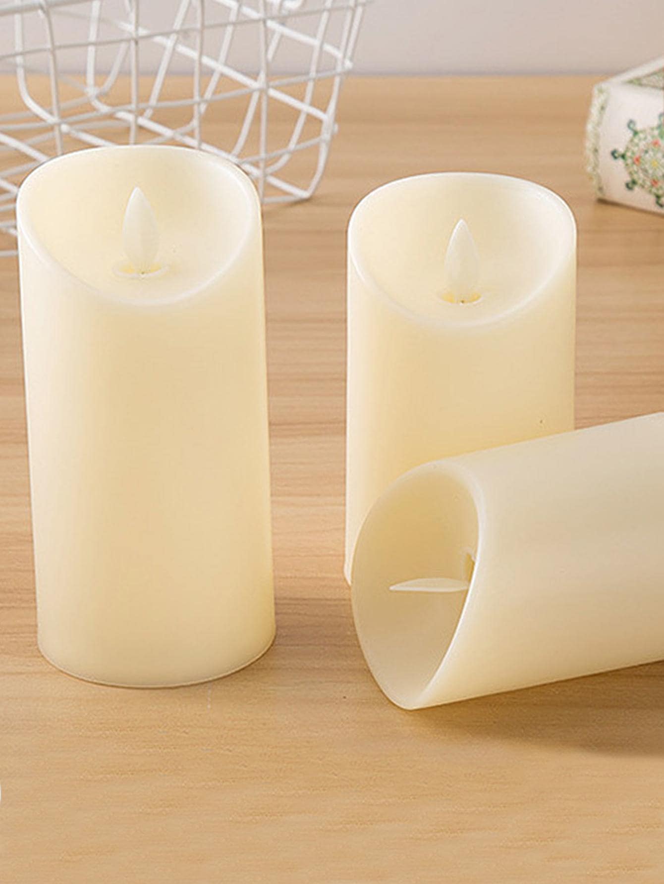 1PC-Atmosphere Decoration Simulation Electronic Candle Inclined Swing Wick Type Multiple Sizes Optional Without Battery Halloween,Spooky,Autumn,Festival,Holiday ,Winter,Holiday,Festival,Room Decor,Gifts Birthday Graduation