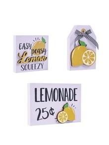 Mini Granja De Campo Estilo Limón De Verano, Decoración De Bandeja Multicapa, Adorno De Escritorio Artesanal De Pvc, 1 Juego - Multicolor - Ver 6