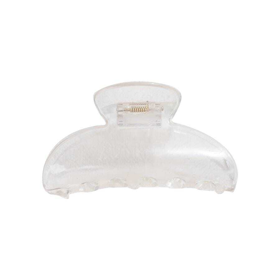 1入組女士透明半圓形休閒髮爪適用於頭髮裝飾用品 - 無色 - 查看 1