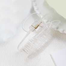 1入組女士透明半圓形休閒髮爪適用於頭髮裝飾用品 - 無色 - 查看 2