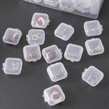 10入組透明首飾收納盒 - 白色 - 查看 1