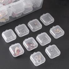 10入組透明首飾收納盒 - 白色 - 查看 2