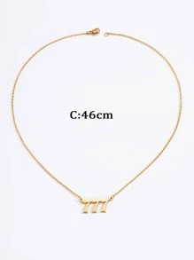 1 vòng cổ bằng thép không gỉ thời trang cho phụ nữ để trang trí hàng ngày - Vàng - Xem 3