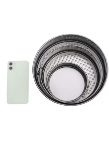 Cake Mold 3pcs Set- Carbon Steel Removable Bottom Bakeware Set - Durable, Heavy Duty - Multipurpose Use Baking Pans