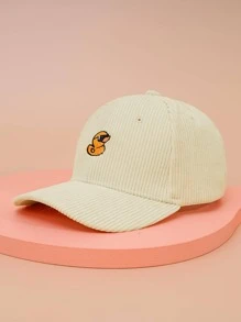 Duck Embroidered Baseball Cap - Beige - View 1