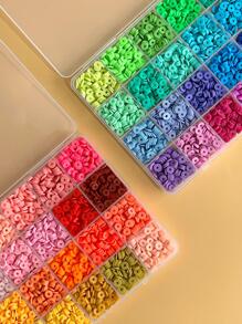 4800 cái Đất sét polymer Hạt Bộ làm đồ trang sức Với Phụ kiện Đối với DIY Vòng tay Dây chuyền Thủ công Làm Dành cho Cô gái Qủa tặng - 48 màu 4800 cái - Xem 4
