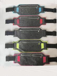 1pc Waterproof Breathable Windproof Sweat Absorbent Running Bag - Black - View 4