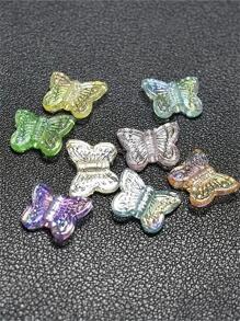 11mm 50件AB色蝴蝶亚克力串珠耳环配件手链项链手机链DIY珠宝制作材料 - 彩色 - 查看 2