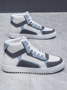 Giày thể thao cổ cao thường ngày cho nam, giày thể thao chống trượt, giày thể thao đế dày - Màu be - Xem 3