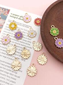 14入组/套時尚鋅合金花DIY吊墜適合女士適用於珠寶製作 - 彩色 - 查看 5