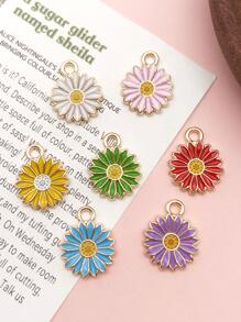 14入组/套時尚鋅合金花DIY吊墜適合女士適用於珠寶製作 - 彩色 - 查看 3