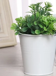 1 lọ hoa màu trơn - trắng - Xem 3