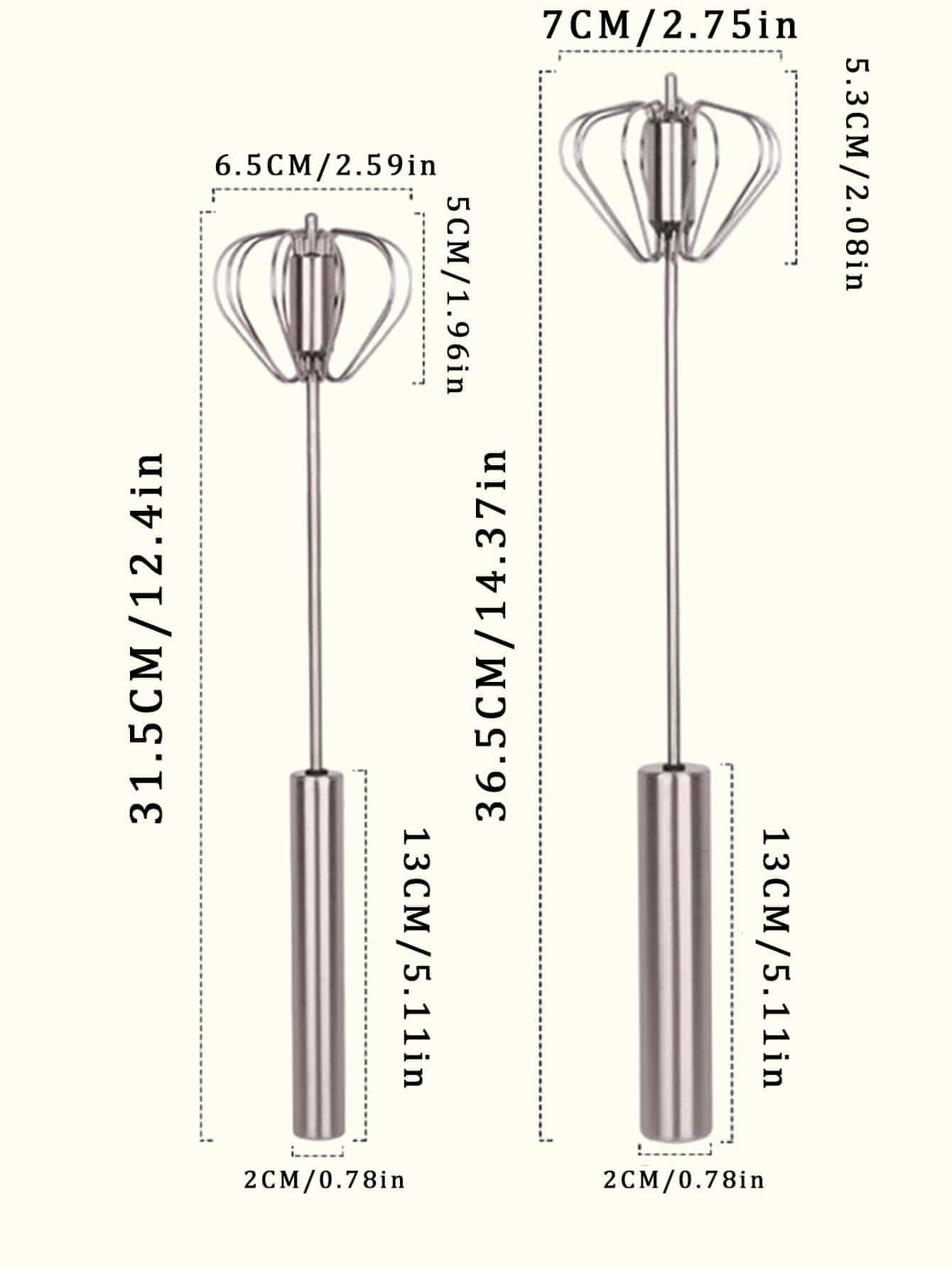 1pc Semi-automatic Rotary Egg Beater, Stainless Steel Egg Whisk, Kitchen Tools,Hand Press Whisk, Home Baking Tools, Cream Egg Hand Mixer Push Whisk Blender For Home - Versatile Tool For Egg Beater, Milk Frother, Hand Push Mixer Stirrer - Kitchen Utensil For Blending, Whisking, Beating