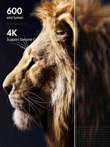 GooDee Projector 4K with WiFi and Bluetooth Supported, FHD 1080P Mini Projector for Outdoor Moives, 5G Video Projector for Home Theater Dolby Audio Zoom Portable Projector TV Stick PPT - 黑色 - 查看 2