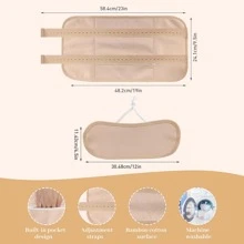 Castor Oil Pack for Liver Detox, 2 Pcs Anti Leakage Oil Castor Oil Pack Wrap Adjustable and Reusable Caster Oil Packs Kit (Oil Not Included) Khaki - Khaki - View 2