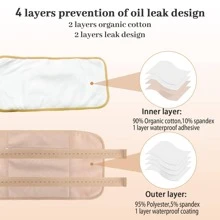 Castor Oil Pack for Liver Detox, 2 Pcs Anti Leakage Oil Castor Oil Pack Wrap Adjustable and Reusable Caster Oil Packs Kit (Oil Not Included) Khaki - Khaki - View 7