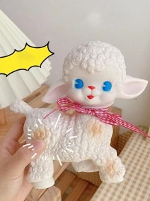 1pc PVC Decoration Craft, Cute Sheep Design Decoration Object For Home Decor - White - View 7