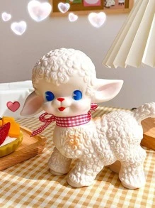 1pc PVC Decoration Craft, Cute Sheep Design Decoration Object For Home Decor - White - View 2