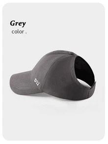 1pc Letter Embroidered Sports Baseball Cap - Grey - View 2