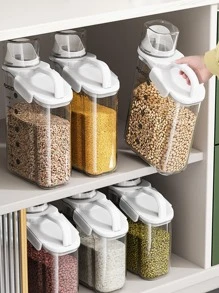 1 Gói Hộp Bảo Quản Thực Phẩm Trong Suốt, Hộp Thực Phẩm PS Cầm Tay Gia Đình Màu Xanh - Màu xanh lam - Xem 5