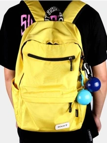 1pc Random Color Plastic Raincoat, Simple Round Ball Shaped Portable Disposable Rain Poncho Jacket For Outdoor - Blue - View 4