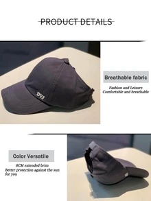 1pc Letter Embroidered Sports Baseball Cap - Grey - View 4