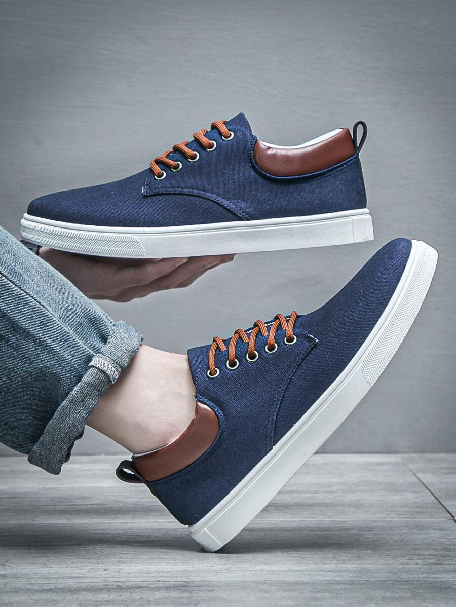 Giày thể thao thông thường có đế trơn đơn giản và thoải mái thời trang dành cho nam, chống trượt, tất cả các mùa, phong cách đa năng cho thể thao thông thường, học sinh