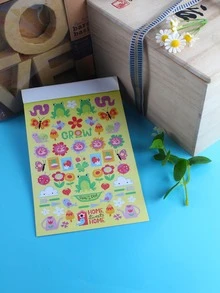1pc Cartoon Graphic Sticker Book, Colorful Cute Paper Decorative Sticker For DIY - Multicolor - View 3