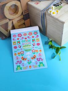 1pc Cartoon Graphic Sticker Book, Colorful Cute Paper Decorative Sticker For DIY - Multicolor - View 4