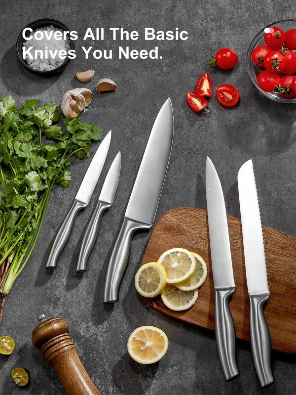 Kincano Kitchen Knife Set, 6Piece Small Knife Set with Strip