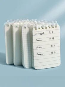 1 Sổ Ghi Chú Mini Di Động, Sổ Tay Mini Xoắn Ốc Có Thể Viết Màu Trắng Dành Cho Sinh Viên, Văn Phòng - trắng - Xem 7