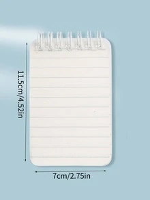 1 Sổ Ghi Chú Mini Di Động, Sổ Tay Mini Xoắn Ốc Có Thể Viết Màu Trắng Dành Cho Sinh Viên, Văn Phòng - trắng - Xem 9