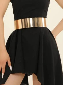 dây thắt lưng thắt lưng cổ điển bóng loáng dành cho nữ dùng cho bữa tiệc ngoài trời/dịp đặc biệt, Cincher thắt lưng thời trang để sử dụng hàng ngày/thông thường - Vàng - Xem 1