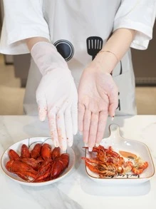 Găng tay gia dụng - trắng - Xem 8