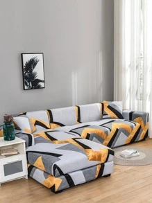 1 件組聚酯幾何沙發套柔軟彈性客廳沙發墊套防髒寵物家具保護套 - 彩色 - 查看 2