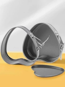 قالب كعك على شكل قلب كيك رمادي محمول ستيل كربون الى DIY قطعة واحدة