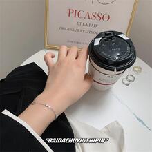 OMID 時尚方晶鋯石蝴蝶結裝飾純銀手環適合女士日常裝飾 - 手鍊 - 查看 3