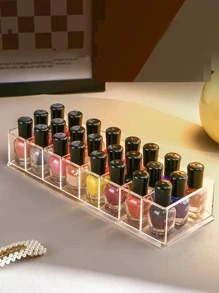 1 hộp đựng son môi trong suốt, hộp đựng đồ PS nhiều ngăn cho gia đình, cho kỳ nghỉ bãi biển, bộ sưu tập phòng tắm, bộ sưu tập phòng ngủ, dung tích lớn - Trong sáng - Xem 4