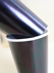 10入組素色一次性杯子派對用鏡面黑色紙杯 - 黑色 - 查看 8