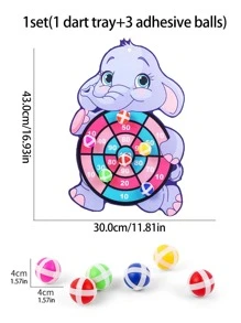 1入組鏢託盤和3入組/套膠黏劑可愛優雅設計鏢託盤和球適用於兒童