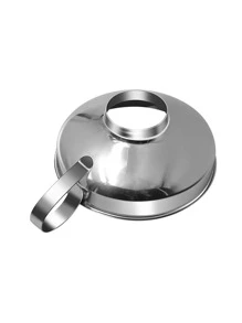 1入組不銹鋼漏斗銀色家用多功能廣口漏斗 - 銀色 - 查看 4