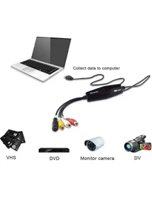 DIGITNOW Video Capture Converter, VHS To DVD, Capture Analog Video To Digital For Windows - Black - View 3