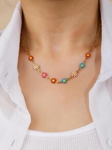 Vòng cổ trang trí hoa - Nhiều màu - Xem 1