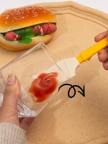 1/2pcs Multi-Purpose Bottle Bottom Scraper, Cream Spatula, Soft Silicone Spatula, Jam Silicone Scraper. - Multicolor - View 1