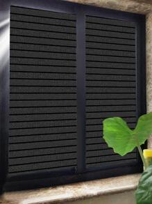 1pc Striped Pattern Window Privacy Sticker - Black - View 5