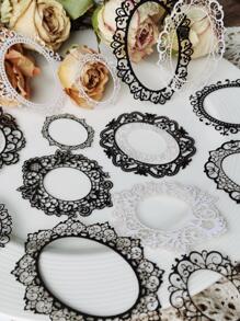 20pcs Lace Design Decorative Craft Paper - Multicolor - View 2