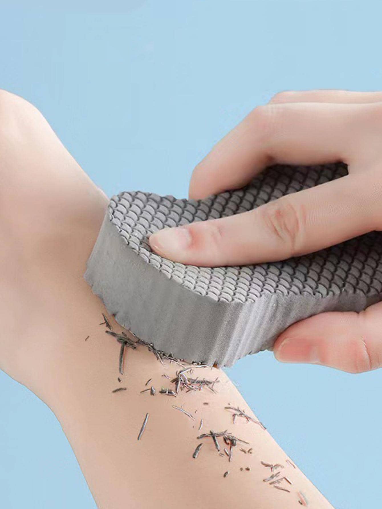 1 miếng bọt biển tẩy tế bào chết phòng tắm, bàn chải cơ thể màu xám - Xám - Xem 1