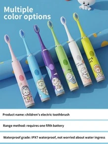 1set PP Electric Toothbrush, Cartoon Cute Lion Pattern Waterproof Toothbrush For Bathroom - Yellow - View 11