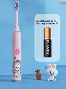 1set PP Electric Toothbrush, Cartoon Cute Lion Pattern Waterproof Toothbrush For Bathroom - Yellow - View 10